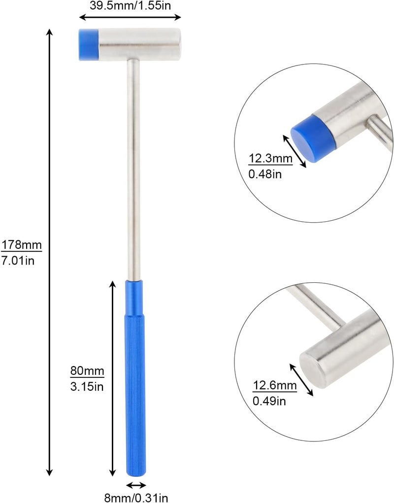 Omninmo Dual Head Small Hammer Mini Metal Hammer Round Head Watch Repair Double-Headed Hammer Building Blocks DIY Repair Tool for Crafts, Watch, Tuning, Woodworking, Toys, DIY, Leather, Instruments - Image 5